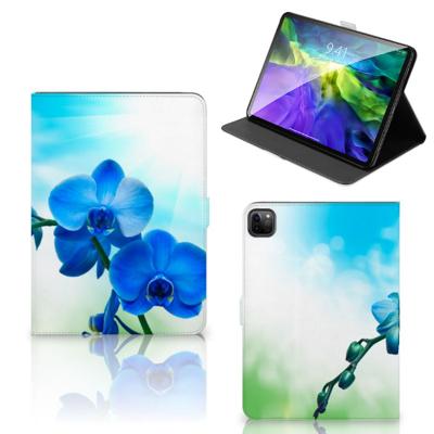 iPad Pro 11 2020/2021/2022 Tablet Cover Orchidee Blauw - Cadeau voor je Moeder iPad Pro 11 2020/2021/2022 Tablet Cover Orchidee Blauw - Cadeau voor je Moeder
