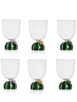 Ichendorf Milano lot de 6 verres à tige de cactus - Blanc