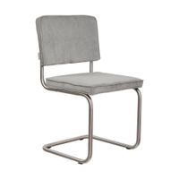 Zuiver Ridge Rib brushed stoel cool grey