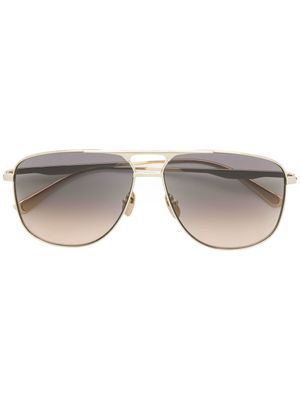 Gucci Eyewear lunettes de soleil à monture aviateur - Métallisé