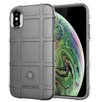 Volledige dekking schokbestendig TPU Case voor iPhone XS Max (grijs)