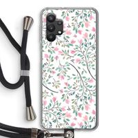 Sierlijke bloemen: Samsung Galaxy A32 5G Transparant Hoesje met koord