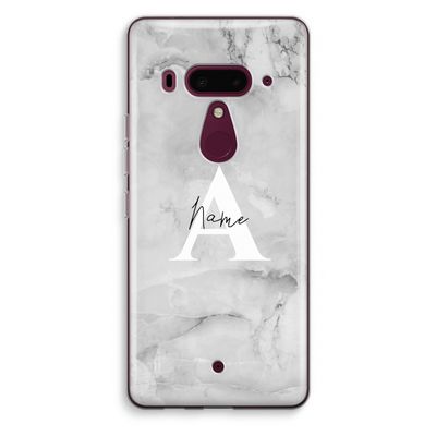 Ivory Marble: HTC U12+ Transparant Hoesje
