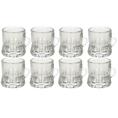 Shotglas - 1x - vorm bierpul glaasje/glas - met handvat - 2cl - Oktoberfest