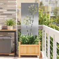 Tuin decoratief paneel Zilver 50 x 140 cm Roestvrijstaal