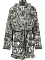 Golden Goose cardigan en jacquard à franges - Gris