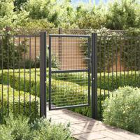 VidaXL Gaaspoort 100x175 cm gegalvaniseerd staal grijs