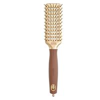 Olivia Garden Nylon Bristles Gold and Brown Vent Brush Olivia Garden Nylon Bristles Gold and Brown Vent Brush