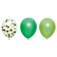 Feestversiering groen-kleuren-mix thema ballonnen 6x stuks 30 cm - thumbnail