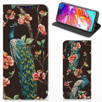 Samsung Galaxy A70 Hoesje maken Pauw met Bloemen - thumbnail