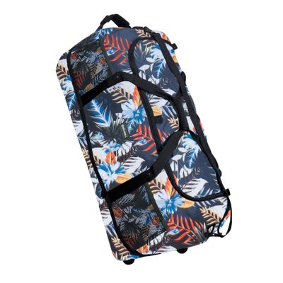 New Rebels Cranford Newark Flower oprolbare reistas met 2 wielen - 110L vergrootbare tas met handgrepen en ritssluiting - lichtgewicht
