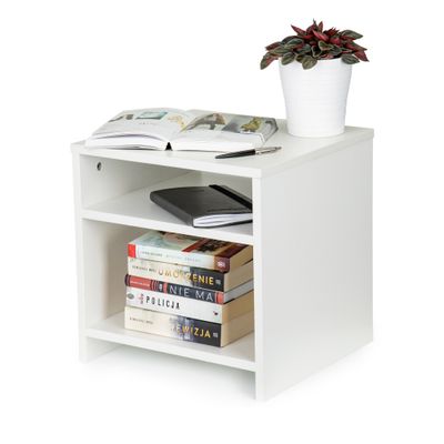 Viking Choice Nachtkastje wit - 2 schappen - bijzetkast - Viking Choice Nachtkastje wit - 2 schappen - bijzetkast -