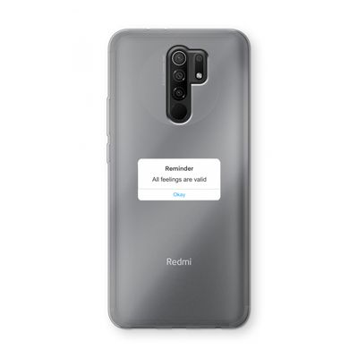 Reminder: Xiaomi Redmi 9 Transparant Hoesje