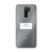 Reminder: Xiaomi Redmi 9 Transparant Hoesje