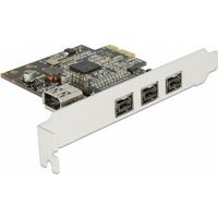 Delock 89864 PCI Express x1-kaart > 3 x externe FireWire B + 1 x interne FireWire A - thumbnail