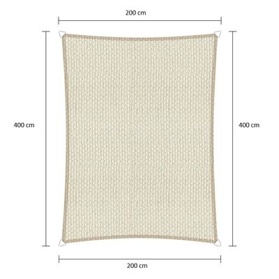 Sunfighter Schaduwdoek Rechthoek ivoor 2x4m.