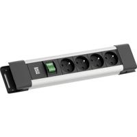 Bachmann BM005933 Stekkerdoos met schakelaar Grijs, Zwart Randaarde stekker 1 stuk(s)