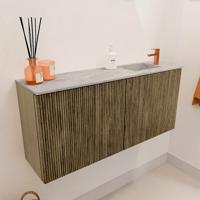 Toiletmeubel Mondiaz Joya Dlux | 90 cm | Meubelkleur Dusk | Faye wastafel Glace Wasbak Rechts | 1 kraangat