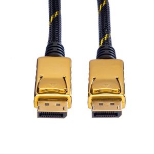 ROLINE 11.04.5639 DisplayPort kabel 1,5 m Zwart, Goud