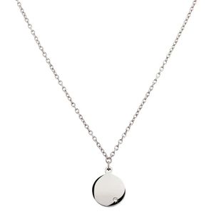 Boccia 08065-02 Ketting Rondje titanium-diamant 0.005 ct zilverkleurig 47 cm