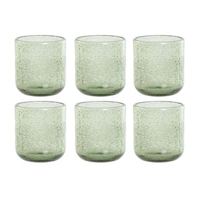 Glazenset Home ESPRIT Groen Kristal 320 ml (6 Stuks)