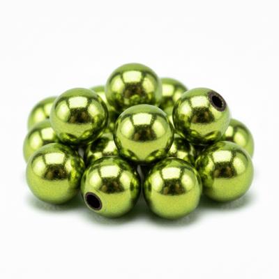 Glans deco kralen - Acryl - Sieraden maken - groen - 240x stuks - Dia 10 mm - reigkralen Glans deco kralen - Acryl - Sieraden maken - groen - 240x stuks - Dia 10 mm - reigkralen