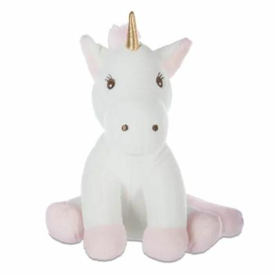 Atmosphera Knuffeldier Eenhoorn/Unicorn Rosy - wit/roze - 22 cm