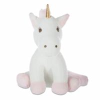 Atmosphera Knuffeldier Eenhoorn/Unicorn Rosy - wit/roze - 22 cm