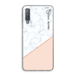 Marmer in stijl: Samsung Galaxy A7 (2018) Transparant Hoesje