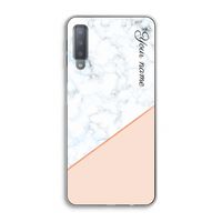 Marmer in stijl: Samsung Galaxy A7 (2018) Transparant Hoesje