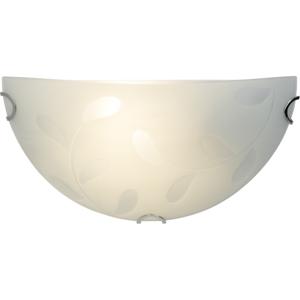 Brilliant Vlakke wandlamp Melania Leaf 30cm matglas G98840/70