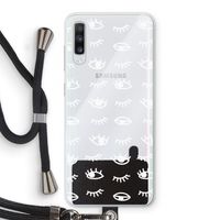 Eye pattern #3: Samsung Galaxy A70 Transparant Hoesje met koord