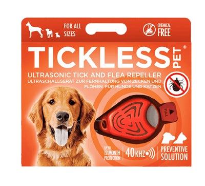 Tickless teek en vlo afweer voor hond en kat fluoriserend oranje