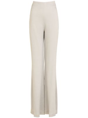 Silvia Tcherassi pantalon droit Andie à coupe longue - Gris