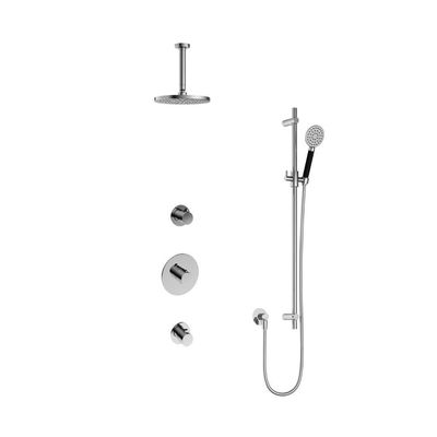 Hotbath Cobber IBS20 Regendoucheset inbouw - 15cm plafondarm - 20cm ronde hoofddouche - 3 standen handdouche - glijstang - chroom IBS20CR127