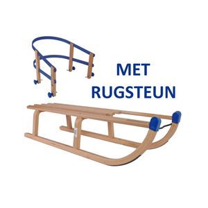 Talen Tools - Sneeuwslee - Kinderslee - Houten slee - Winterslee - Slede - 100 cm - Met rugsteun