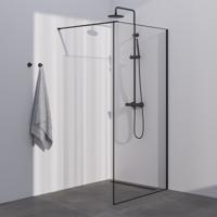 BRAUER Season inloopdouche model D helder glas 120x200 incl. glascoating Season-Mat Zwart