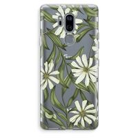 Wit bloemenpatroon: LG G7 Thinq Transparant Hoesje