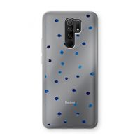 Blauwe stippen: Xiaomi Redmi 9 Transparant Hoesje Blauwe stippen: Xiaomi Redmi 9 Transparant Hoesje