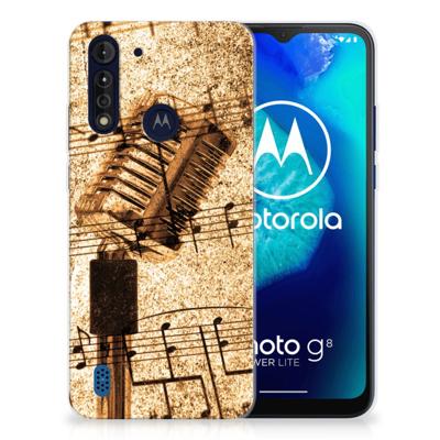 Motorola Moto G8 Power Lite | Siliconen hoesje | met foto Bladmuziek Motorola Moto G8 Power Lite | Siliconen hoesje | met foto Bladmuziek