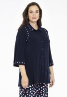Yoek Blouse flare | Blauw | Maat 42/44