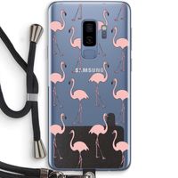 Anything Flamingoes: Samsung Galaxy S9 Plus Transparant Hoesje met koord