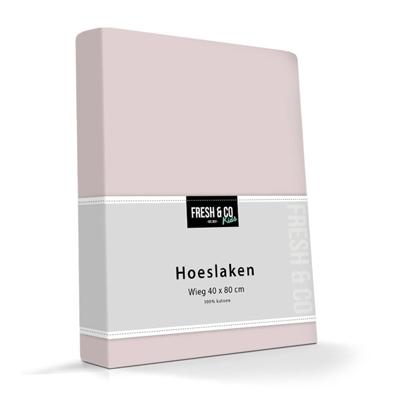 Kinder Hoeslaken Stretch Effen Ledikant 60x120 Roze Zacht Fresh And Co Kids - Dekbed-Discounter.nl