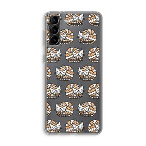 Slapende poes: Samsung Galaxy S21 Plus Transparant Hoesje