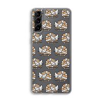 Slapende poes: Samsung Galaxy S21 Plus Transparant Hoesje