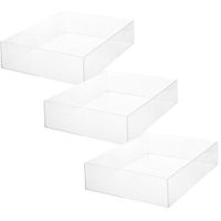 Set van 3x stuks sieraden/make-up houder/box rechthoek 38,5 x 8,5 cm van kunststof