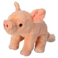 Wild Republic pluche knuffel dier - Varken - roze - 20 cm - boerderij knuffels