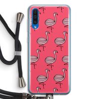 Flamingo: Samsung Galaxy A50 Transparant Hoesje met koord