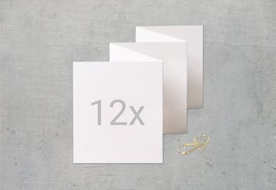 Zigzag fotokaartje Staand Gouden Paperclip - Set van 12