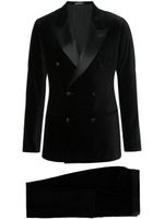 Emporio Armani costume en velours - Noir